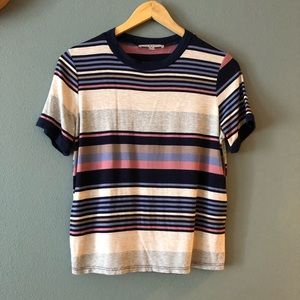 Gaze Multicolor Striped Fitted Tee